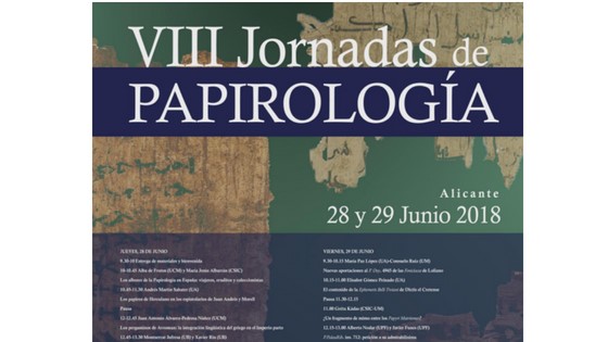 Expertos en papiros griegos, latinos y cristianos recorren en la Universidad de Alicante literatura, novela, filosofía, magia o alquimia en las VIII Jornadas de Papirología