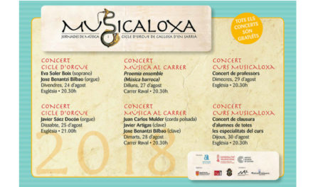 La música antigua volverá a sonar en Callosa d’en Sarrià del 24 al 31 de agosto con ‘Musicaloxa’