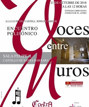 Cultura d’Alacant presenta el programa «A la Llum del Castell, Sons de Tardor– Sons de Nadal»