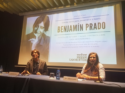 Pequeña crónica de una tarde con Benjamín Prado en la Casa Mediterráneo