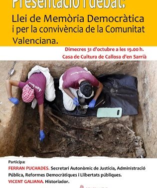 Callosa d’en Sarrià transmite valores de convivencia a través de un proyecto sobre la memoria histórica y democrática