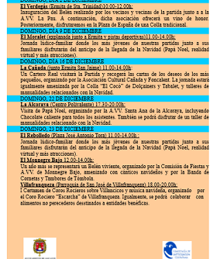 Las Partidas Rurales de Alicante presentan su programa de actividades de Navidad