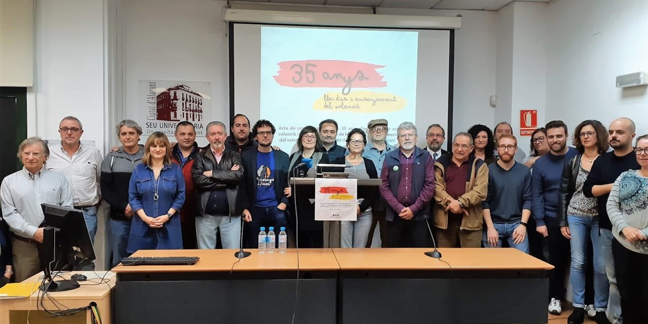 Alacant pel Valencià: 35 aniversari de la Llei d’ús i ensenyament del valencià