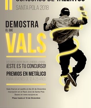 “Demostra el que vals” torna a Santa Pola per a donar a conéixer el talent dels joves de la vila marinera
