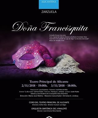 Doña Francisquita donarà el do de pit en el principal aquest cap de setmana