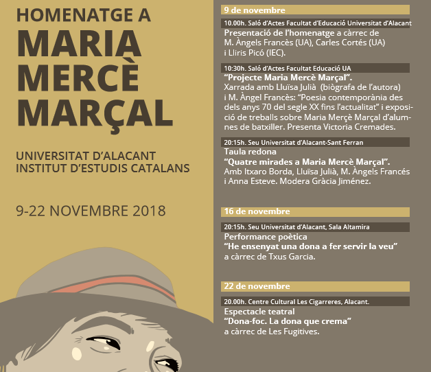 La Universitat d’Alacant i l’Institut d’Estudis Catalans fan un homenatge a Maria Mercè Marçal