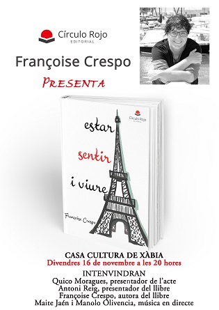 Françoise Crespo presenta el divendres a Xàbia el seu poemari «Estar, sentir i viure»