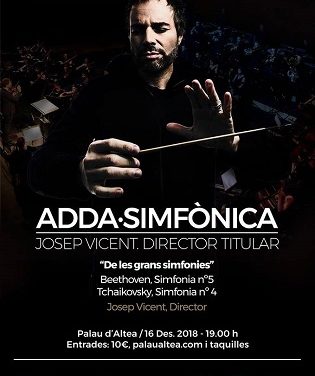 Josep Vicent presenta hoy miércoles el concierto ADDA Simfònica que llega el 16 de diciembre en Palau Altea