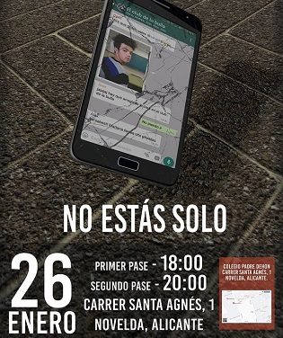La concejalía de Cultura de Novelda y Art Crear estrenan el cortometraje “No estás solo”