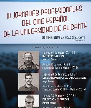 El actor José Luis Gómez inaugura las IV Jornadas profesionales del cine español de la Universidad de Alicante