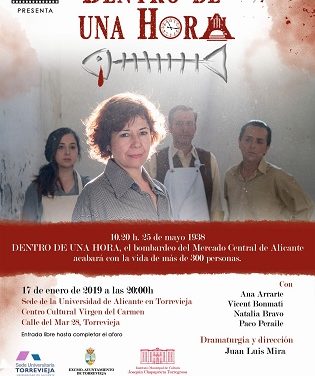 La Sede Universitaria de Torrevieja programa la obra teatral «Dentro de una hora»