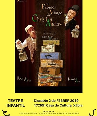 “El fabulós viatge de Christian Andersen” abre este sábado el ciclo de teatro infantil en Xàbia