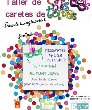 El Punt Jove de Callosa d’en Sarrià organiza un taller gratuito de caretas de carnaval