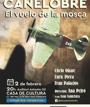 Atrapa Teatro estrena en Sant Joan “CANELOBRE. El vuelo de la mosca”, una historia de los últimos días de la República