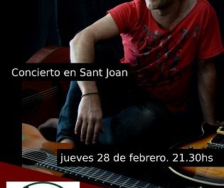Concierto de Claudio H. en la Sala Euterpe de Sant Joan
