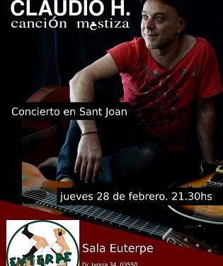 Concierto de Claudio H. en la Sala Euterpe de Sant Joan