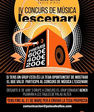 Concurso de Música l’Escenari de Palau d’Altea, 8 de junio de 2019