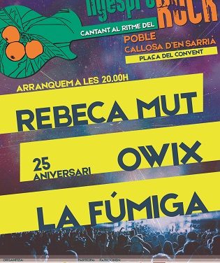 El Nyespro Rock celebrará su tercera edición el próximo 30 de marzo en la Plaza del Convent de Callosa d’en Sarrià