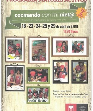 La II edició de ‘Cuinant amb el meu nét’ torna a Elda durant el mes d’abril
