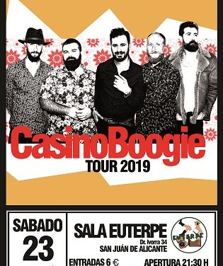 Casino Boogie actuará en Sant Joan d’Alacant, en uno de sus primeros conciertos de la gira 2019