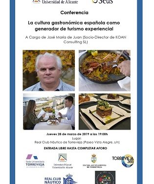 La Sede Universitaria de Torrevieja organiza un taller y una conferencia sobre el Turismo Gastronómico