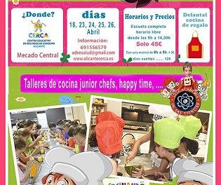 L’Ajuntament d’Alacant ofereix per a xiquets i xiquetes l’Escola de Pasqua ‘Cuinant somriures’ aquesta Setmana Santa a CERCA