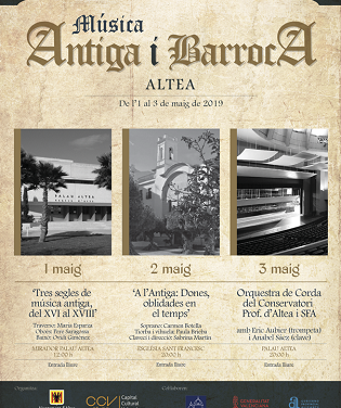 Altea celebra el cicle ‘Música Antiga i Barroca’ de l’1 al 3 de maig