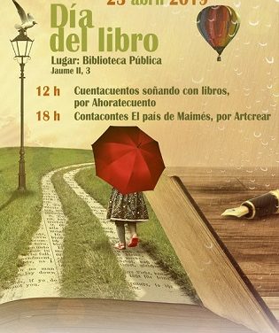 Una lectura colectiva de autores locales y cuentacuentos, actividades para conmemorar el Día del Libro en Novelda