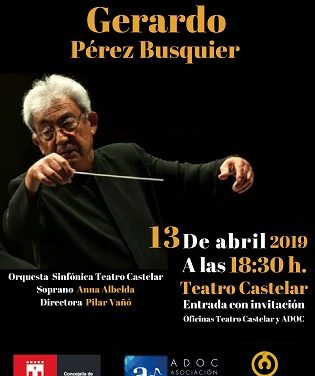El músic eldense Gerardo Pérez Busquier rebrà un homenatge al Teatre Castelar