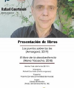 El CeMaB y el Consulado de Uruguay organizan un acto con el poeta Rafael Courtoisie en la Librería 80 Mundos