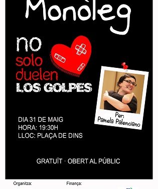 La Plaça De Dins en Alcoy acoge un monólogo sobre el amor sin dolor