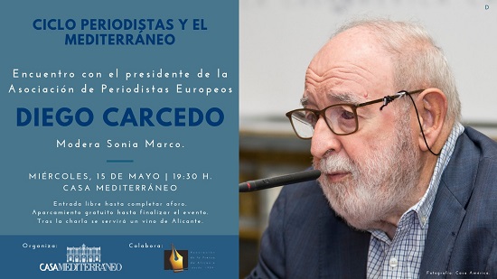 El veterano periodista Diego Carcedo repasa su trayectoria en Casa Mediterráneo