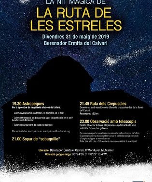 La Ruta de les Estreles a Mutxamel la nit del 31 de maig