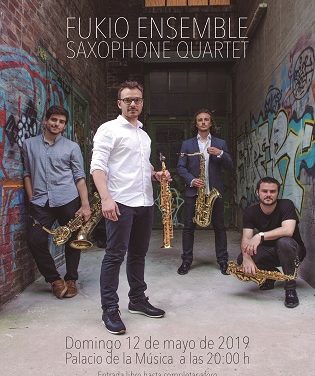 El cuarteto de saxofonistas Fukio actúa en el Palacio de la Música de Torrevieja el próximo 12 de mayo