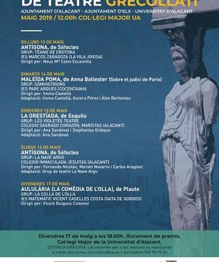Comienza el IV Certamen escolar de teatre grecollatí Alacant-Elx