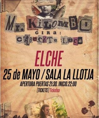 Mr. Kilombo en concert a La Llotja d’Elx amb la seua gira Cabecita Loca