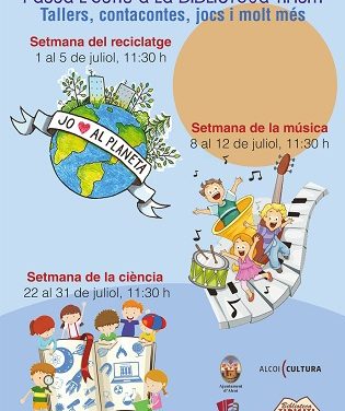 La Biblioteca Tirisiti oferirà activitats  els matins de juliol