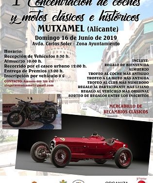 1ª Concentración de coches y motos clásicos e históricos en Mutxamel