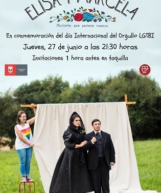 El Teatro Castelar de Elda se une a los actos del Día Internacional del Orgullo LGTBI con la representación de ‘Elisa y Marcela’