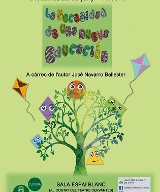 L’escriptor villenense José Navarro Ballester presenta el seu llibre “La necesidad de una nueva educación” a Petrer