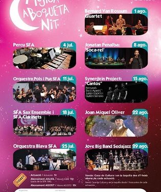 Jazz, cant d’estil, cantautors i música contemporània protagonitzen “Música Boqueta Nit” al mes d’agost a Altea