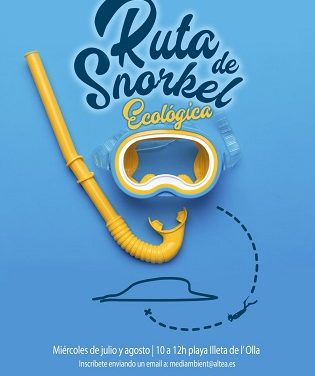 Medio Ambiente y Turismo organizan rutas guiadas de Snorkel en la Olla de Altea