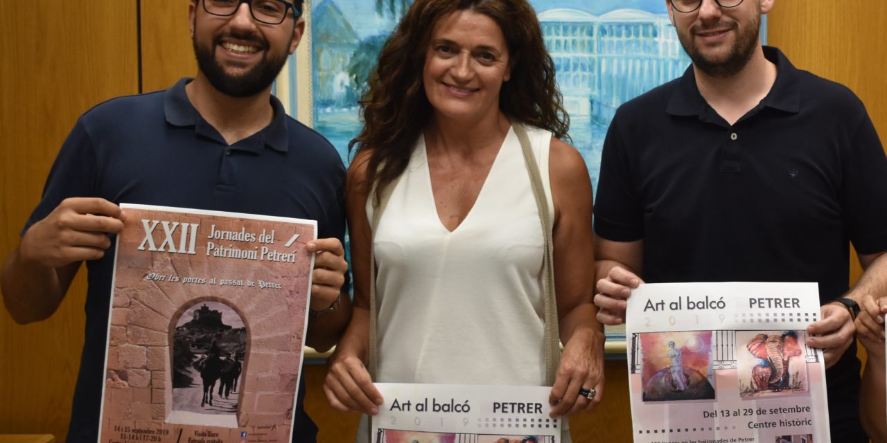 Petrer colgará en los balcones de su centro histórico cerca de cien obras de arte de grandes dimensiones en las Jornadas de Patrimonio