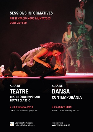 Comienzan las sesiones informativas y las pruebas de acceso para las Aulas de Teatro, Danza, Música y Debate de la Universidad de Alicante
