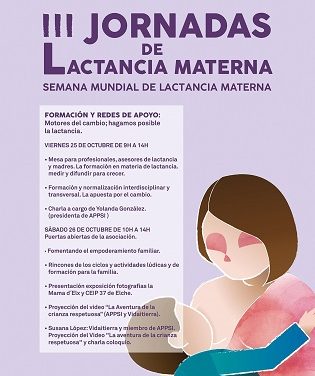La Mama d’Elx organitza les III Jornades Informatives amb motiu de la Setmana de la Lactància Materna