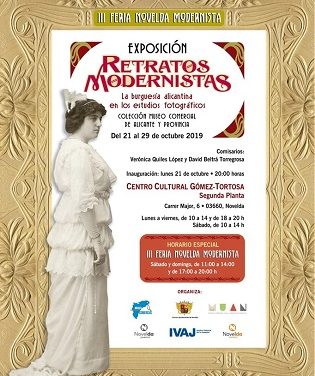 Turisme i Joventut obrin la tercera edició de Novelda Modernista amb l’exposició Retrats Modernistes