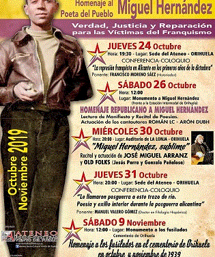 El cantautor José Miguel Arranz i el grup Old Folks oferiran un recital a Oriola dedicat a Miguel Hernández aquest dimecres