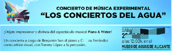 Aquest diumenge cita amb “Els Concerts de l’Aigua” en els Pous de Garrigós amb la participació de Benjamín Sun i Cristina Ferrández