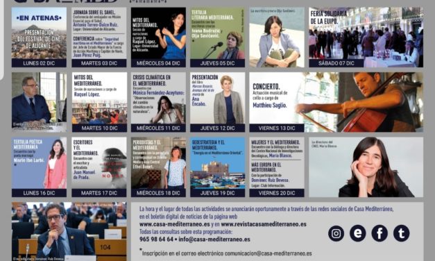Ciencia, literatura y actualidad cierran el año en Casa Mediterráneo