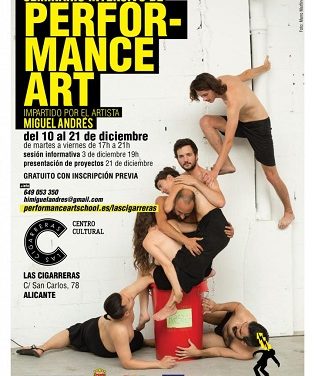 El Ayuntamiento de Alicante organiza un seminario de ‘performance art’ para acercar el arte contemporáneo a los-as alicantinos-as